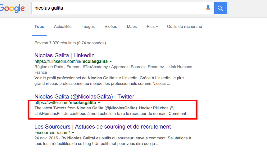 bio twitter rh ou recruteur