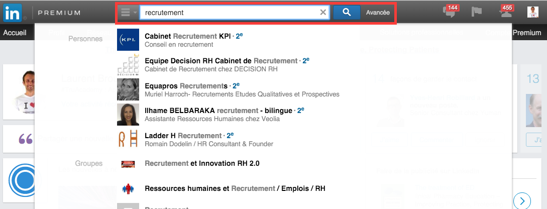 listes d'entreprises recrutement linkedin