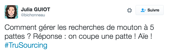 couper un patte au mouton à 5 pattes #TruSOurcing