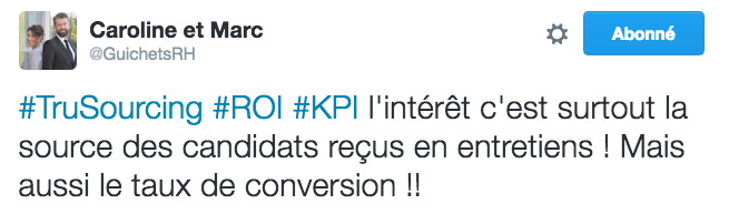 quel KPI recruteur recrutement #TruSourcing