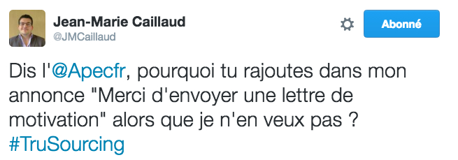 lettre de motivation Apec #TruSouricing