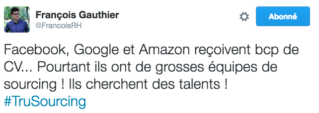 les GAFA recrutent et sourcent #TruSourcing