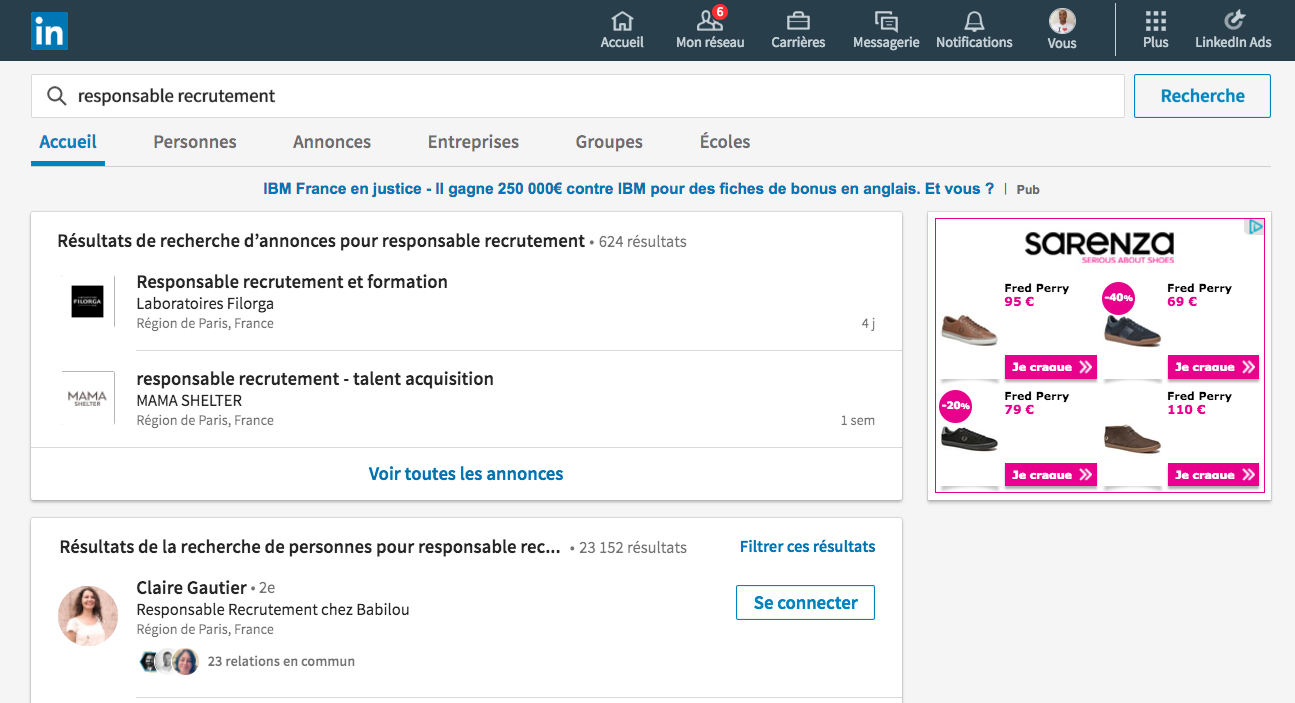 nouveau design linkedin recrutement