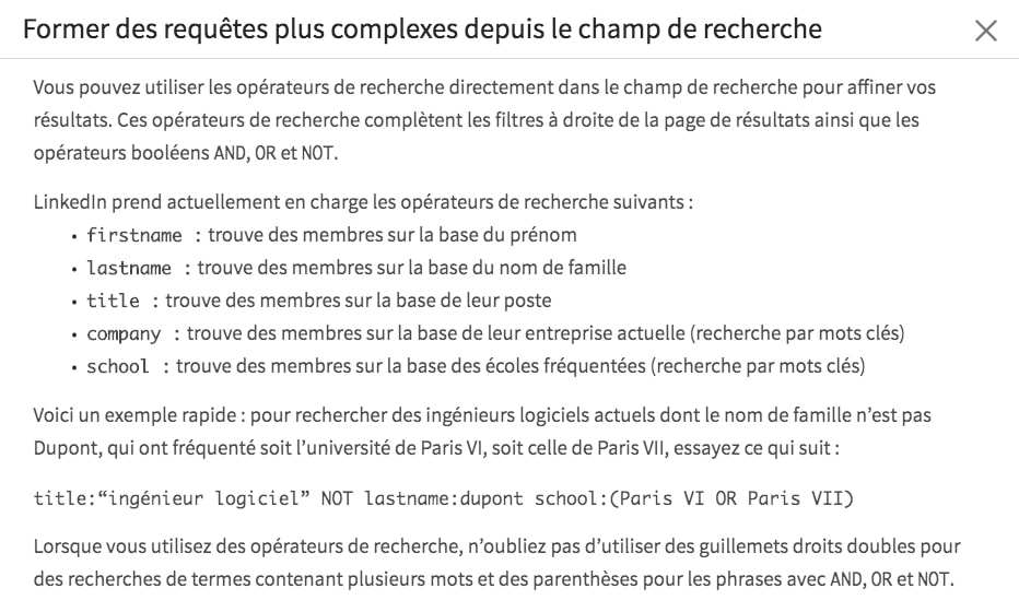 requetes complexes barre de recherche